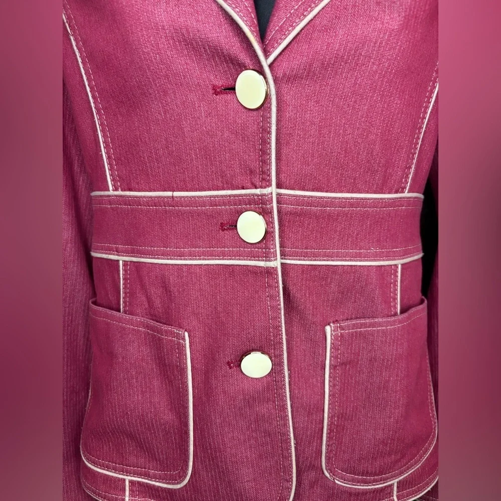 Cynthia Steffie vintage military style pink blazer sz small preloved - Picture 4 of 7